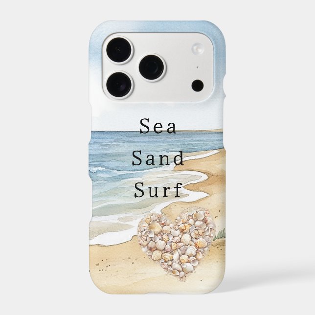 Beach Ocean Sea Shells Heart (Back)