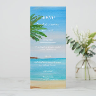 Beach Ocean Seaside 50th Wedding Anniversary Food  Menu
