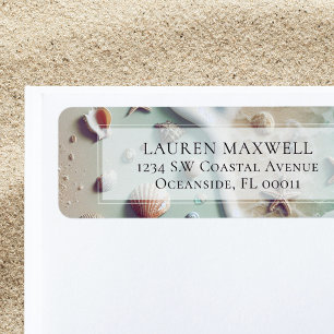 Beach Ocean Seaside Seashell Wedding Address