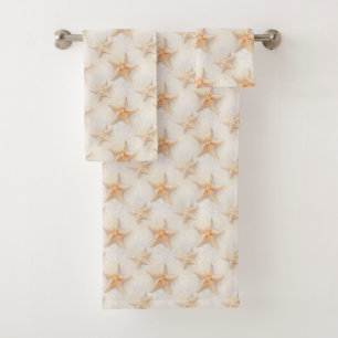 Beach Ocean Starfish Bath Towel Set