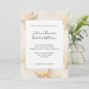 Beach Ocean Starfish Wedding  Invitation