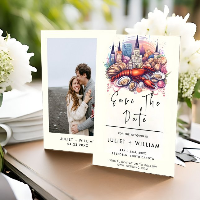 Beach Ocean Summer New Orleans Wedding Save The Date (Creator Uploaded)