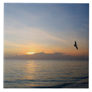Beach Ocean Sunset Photo 195 Tile