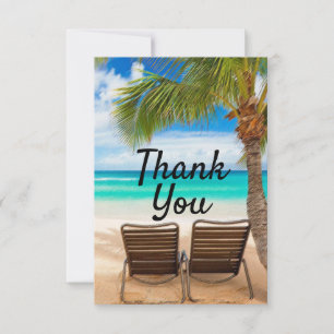 Beach Ocean theme thank you card