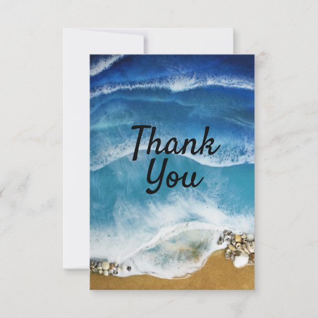 Beach Ocean theme thank you card (Front)