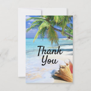 Beach Ocean theme thank you card
