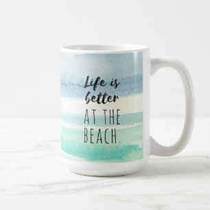 Beach Ocean Themed Decor Watercolor Mug