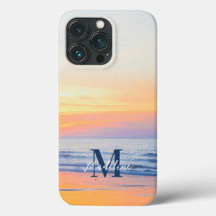 Beach Ocean Tropical Monogram iPhone 13 Pro Case