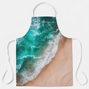Beach ocean turquoise water sand tropical summer apron