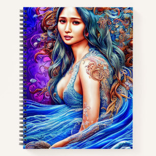 Beach Ocean Underwater World Fantasy Art Notebook
