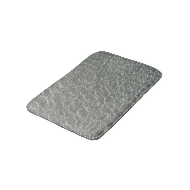 Beach Ocean Water Ripples & Sand   Bath Mat (Angled)