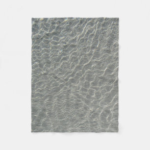 Beach Ocean Water Ripples & Sand Fleece Blanket
