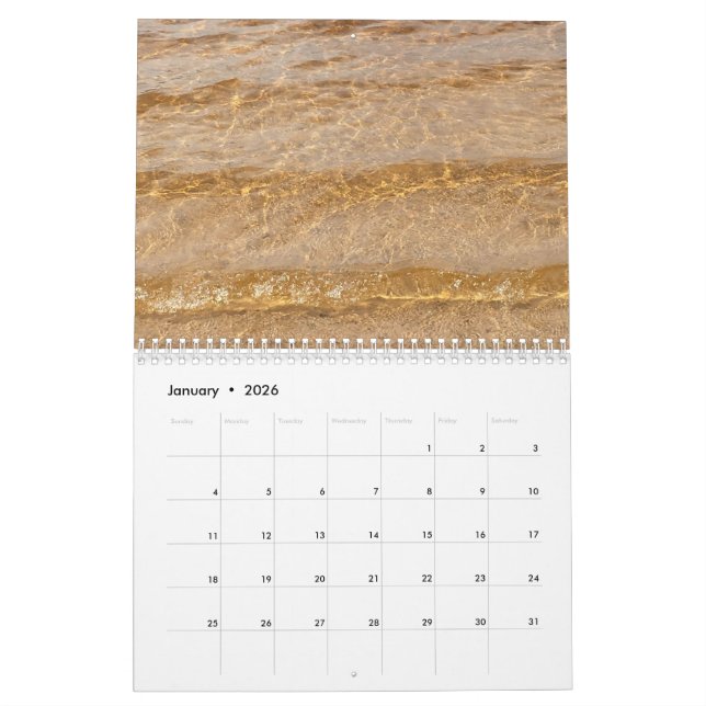Beach Ocean Waves Cool Landscape Water Photos Calendar (Jan 2026)