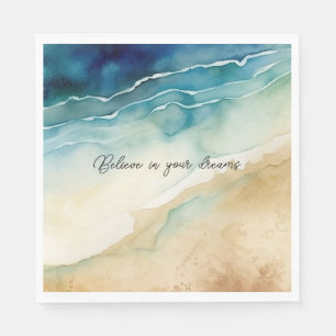 Beach Ocean Waves Napkin