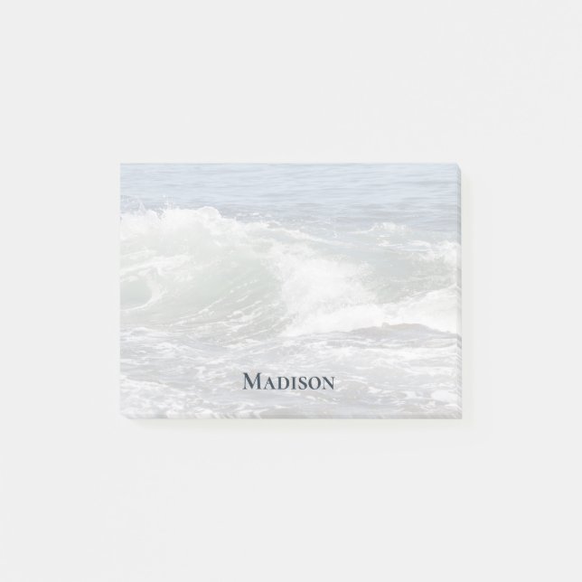 Beach Ocean Waves Personalised Post-it Notes (Front)