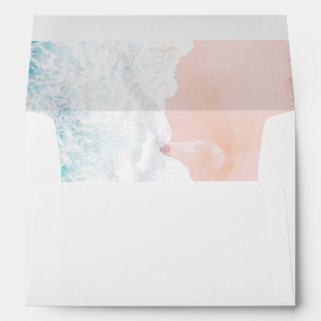 Beach Ocean Wedding Envelope (Back (Bottom))