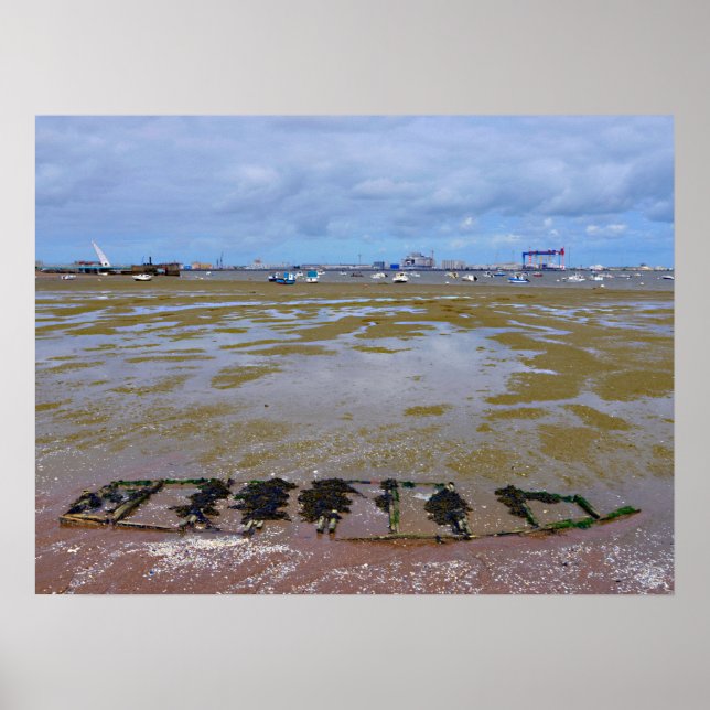 Beach of Saint Brevin in France Postcard Poster (Front)