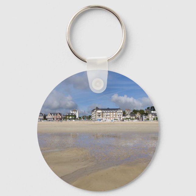 Beach of Saint-Cast-le-Guildo in France Key Ring (Front)
