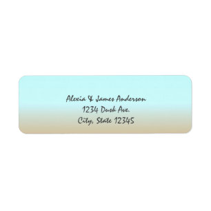 Beach Ombre Elegant Invitation Address Labels