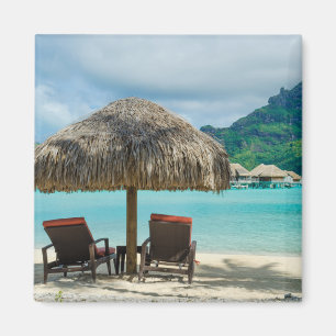 Beach on Bora Bora magnet
