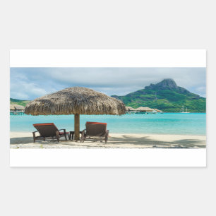Beach on Bora Bora photo sticker