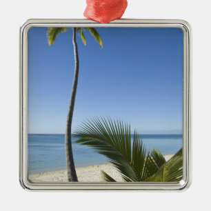 Beach on mainland Aitutaki, Cook Islands Metal Tree Decoration