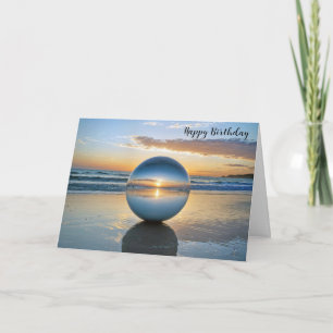 Beach Orb Reflection For Birthday Card