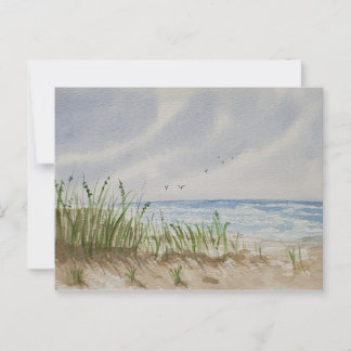 Beach painting postcard