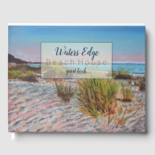 Beach Painting Vacation Rental Guest Book (Front)