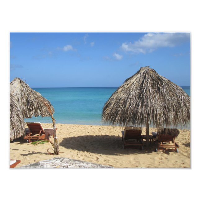 Beach Palapas Photo Print (Front)