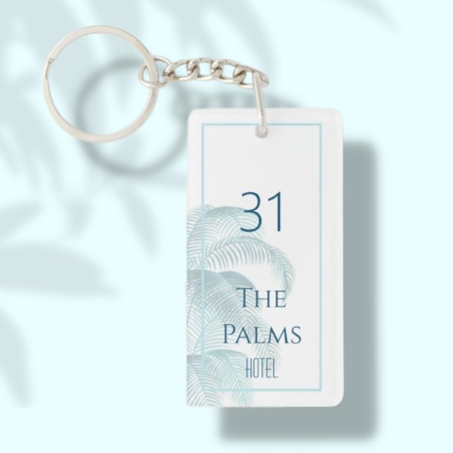 Beach Palm Hotel Room Number Keychain (Creator Uploaded)