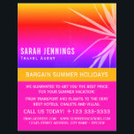 Beach Palm Leaf Silhouette, Travel Agent Advert Flyer<br><div class="desc">Beach Palm Leaf Silhouette,  Travel Agent Advertising Flyers By The Business Card Store.</div>