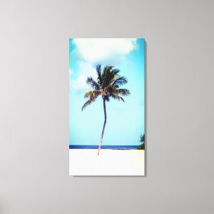 Beach Palm Tree Canvas Print