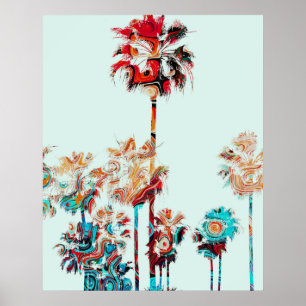 Beach Palm Tree Design 243 Poster