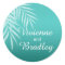 Beach Palm Tree Silhouette Favour | aqua