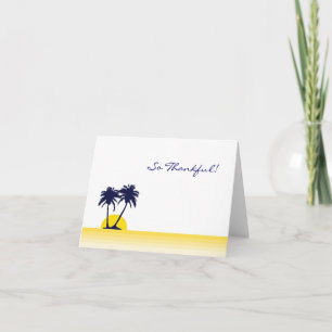 Beach Palm Tree Thank You Card