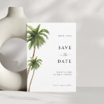 Beach Palm Tree Tropical Destination Wedding Save The Date<br><div class="desc">Surprise your friends & family with these modern,  tropical wedding invitations. Easily add your own details by clicking on the "personalise" option.</div>