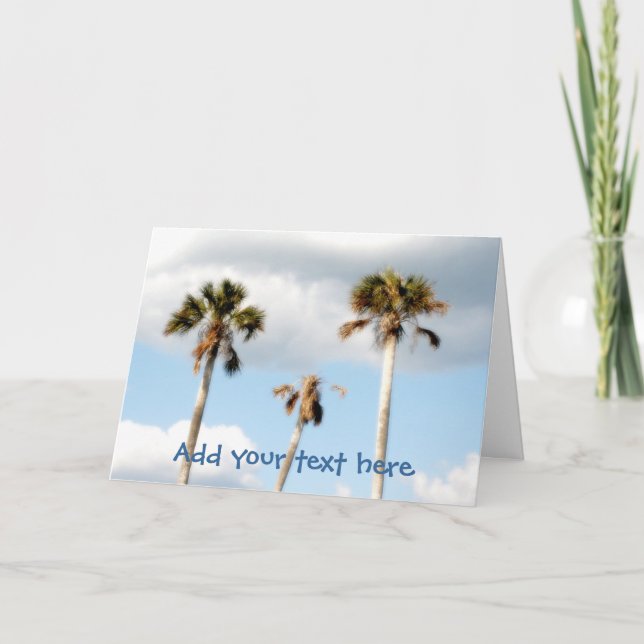 Beach Palm Trees Card (Front)