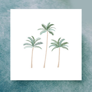 Beach Palm Trees Card