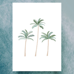 Beach Palm Trees Greeting Card