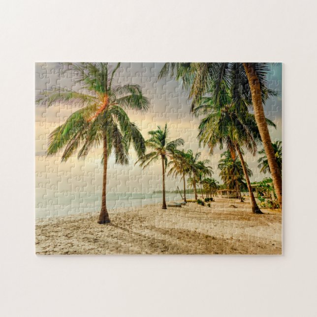 Beach Palm Trees Jigsaw Puzzle (Horizontal)
