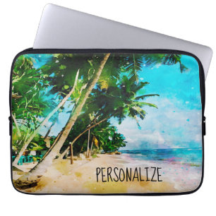 Beach Palm Trees Laptop Sleeve