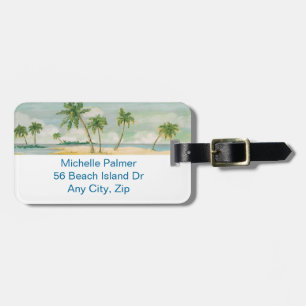 Beach Palm Trees Luggage Tag