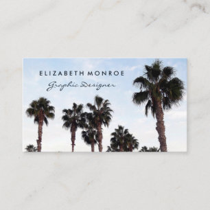 Beach Palm Trees, Travel & Tourism Business Card