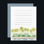 Beach Palm Trees Tropical Advice and Wishes Card<br><div class="desc">From the engagement party to the wedding night,  veteran couples have tried and true advice for the soon-to-be newlyweds. These chic and tropical advice cards add a special memento for the couple to read as the years go by.</div>
