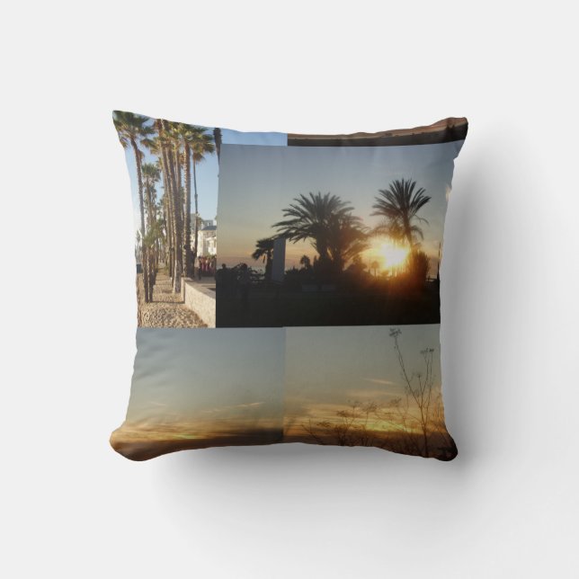 Beach Palms At Sunset Cushion (Front)