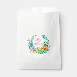 beach palms pineapple tropical favour bags