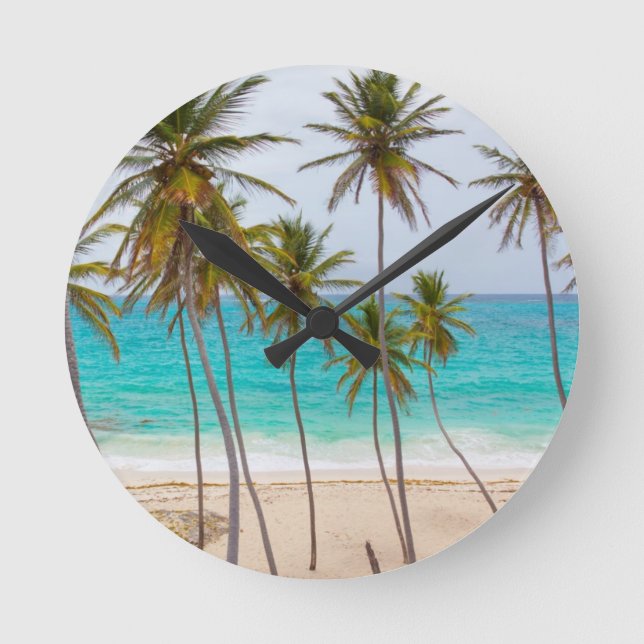 Beach Palms Round Clock (Front)