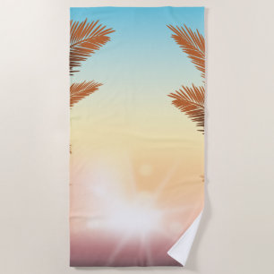 Beach Palms Sunset Towel