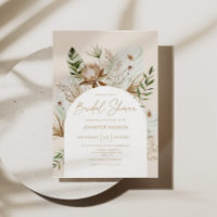 Beach pampas grass bridal shower